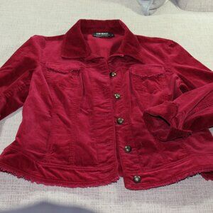 Tribal Size 10 Stretch Extensible Maroon Corduroy Blazer
